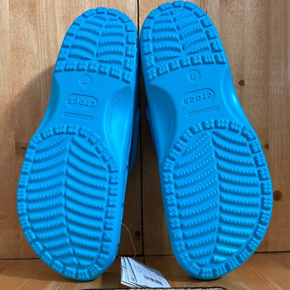 NEW! Crocs CLASSIC Men Size 17 Retired Digital Aqua Color Clogs Shoes Sneakers - Picture 10 of 11